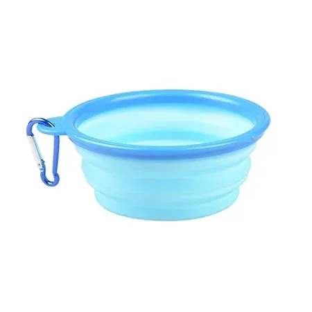 1000/350ml Solid Color Foldable Dog Bowl Food Container Collapsible Dog Bowl Water Dish Feeder Portable Water Bowl for Pet Cats