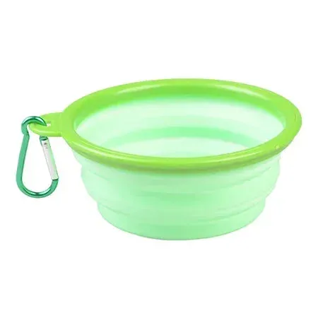 1000/350ml Solid Color Foldable Dog Bowl Food Container Collapsible Dog Bowl Water Dish Feeder Portable Water Bowl for Pet Cats