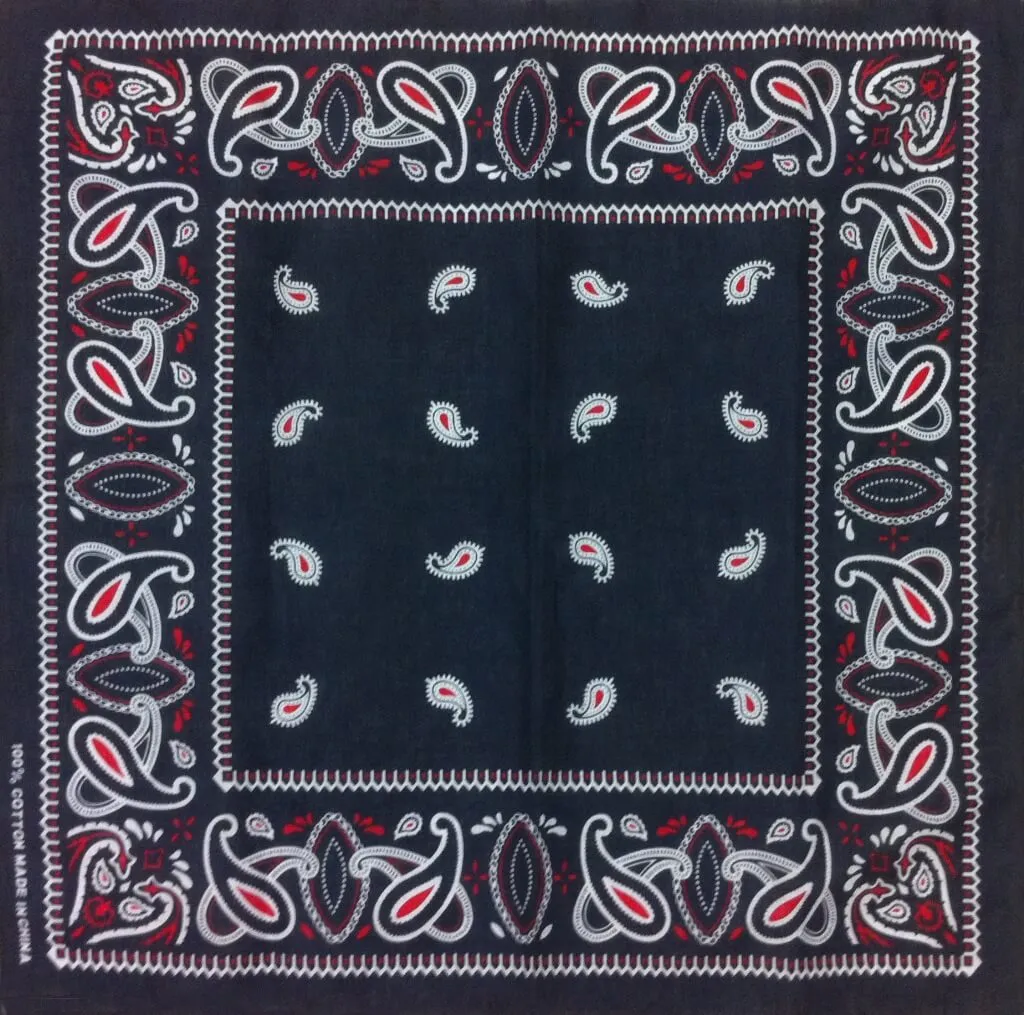 12 Piece Bandana Scarves Fashion Paisley Pocket Square Tie Hip Hop Bandana