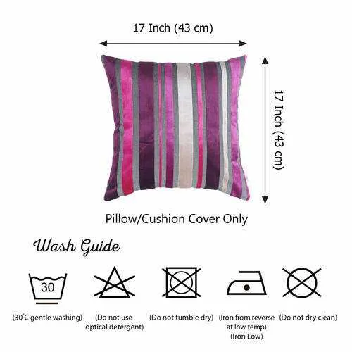 17"x17"Purple Velvet Luxurious Throw Decorative Pillow Case Set of 2 pcs Square