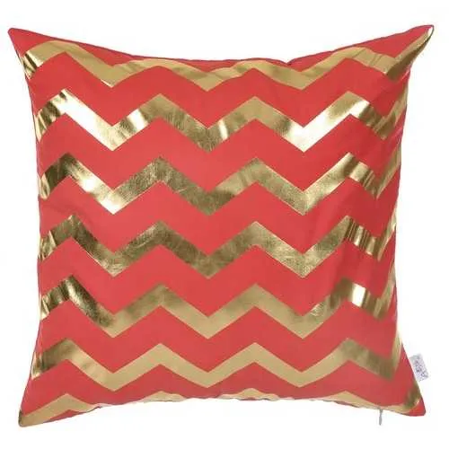 18"x 18" Happy Square Waves Printed Decorative Throw Pillow Cover Pillowcase