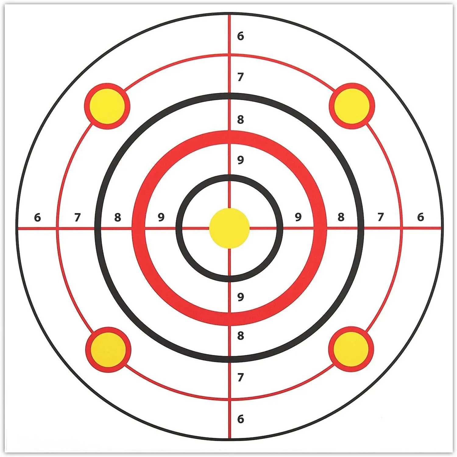 50 paper shooting targets Bullseye Target for Firearms Training (11" x 11") Juvale