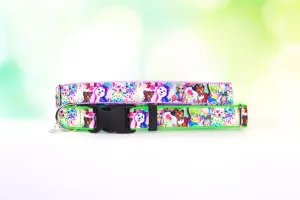 90's Vibes, Cute Dog collar, Girly Cat collar,90's themed, Purple dog collar, Rainbow collar, Adjustable dog collar