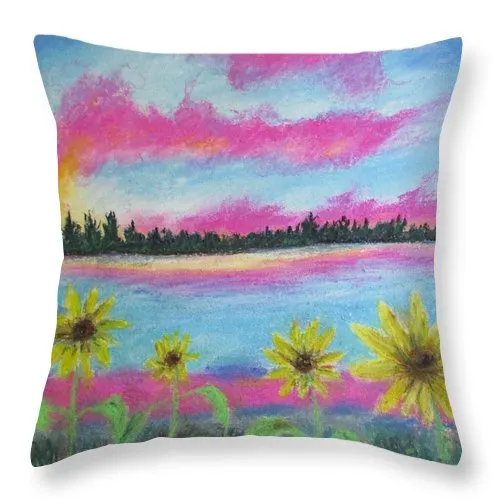 A Flower Fantasy - Throw Pillow