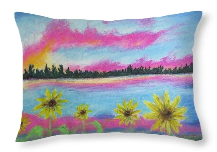 A Flower Fantasy - Throw Pillow