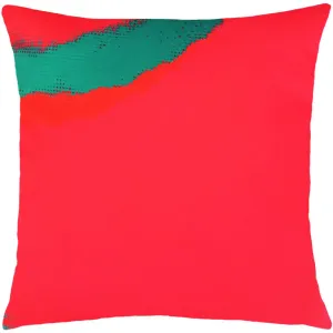 Andy Warhol Art Pillow in Red & Green design by Henzel Studio