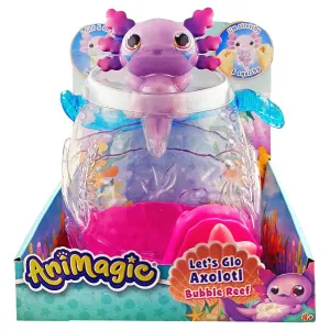 AniMagic Let's Glo Axolotl Bubble Reef Interactive Pet