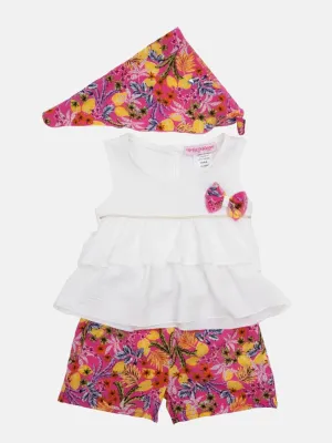 Baby Girl Marie French Collection 3-Piece Summer Set-Pink