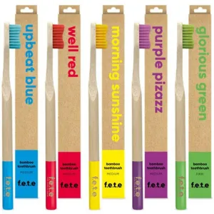 Bamboo colourful toothbrush (adult)