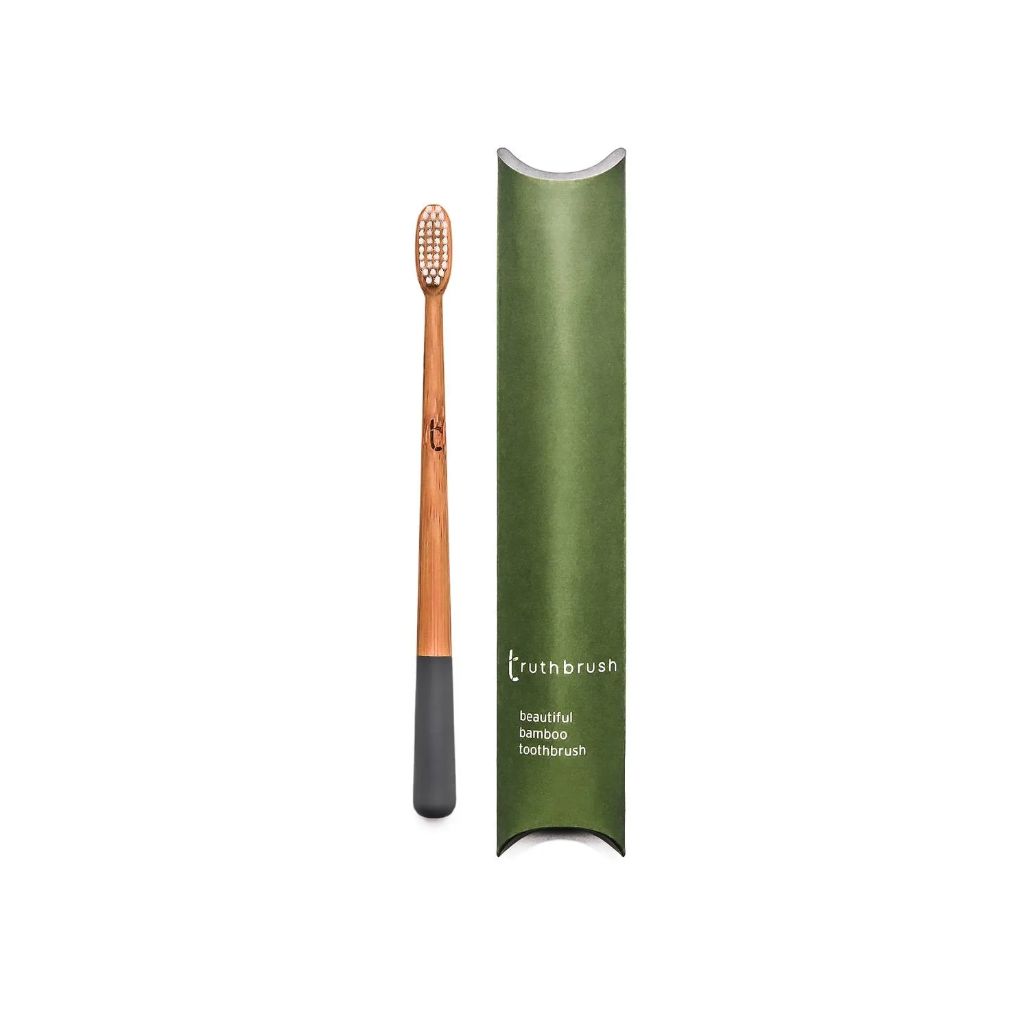 Bamboo Toothbrush, Medium Plant-Based Bristle, Storm Grey, The Truthbrush