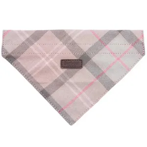 BARBOUR Dog Tartan Bandana - Taupe/Pink