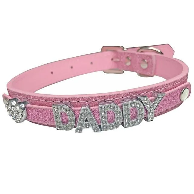 Black Daddy Rhinestone Collar