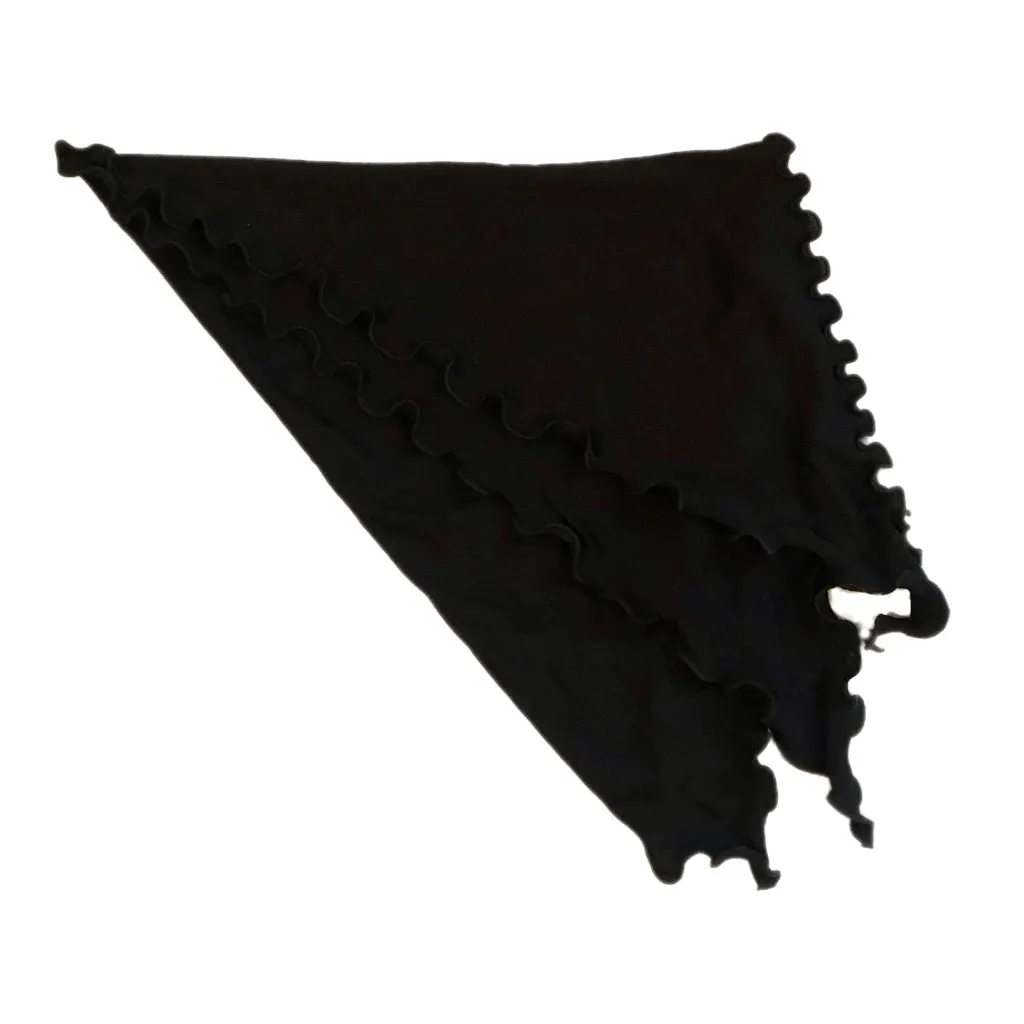 Black Plain Soft Cotton Cancer Head Scarf