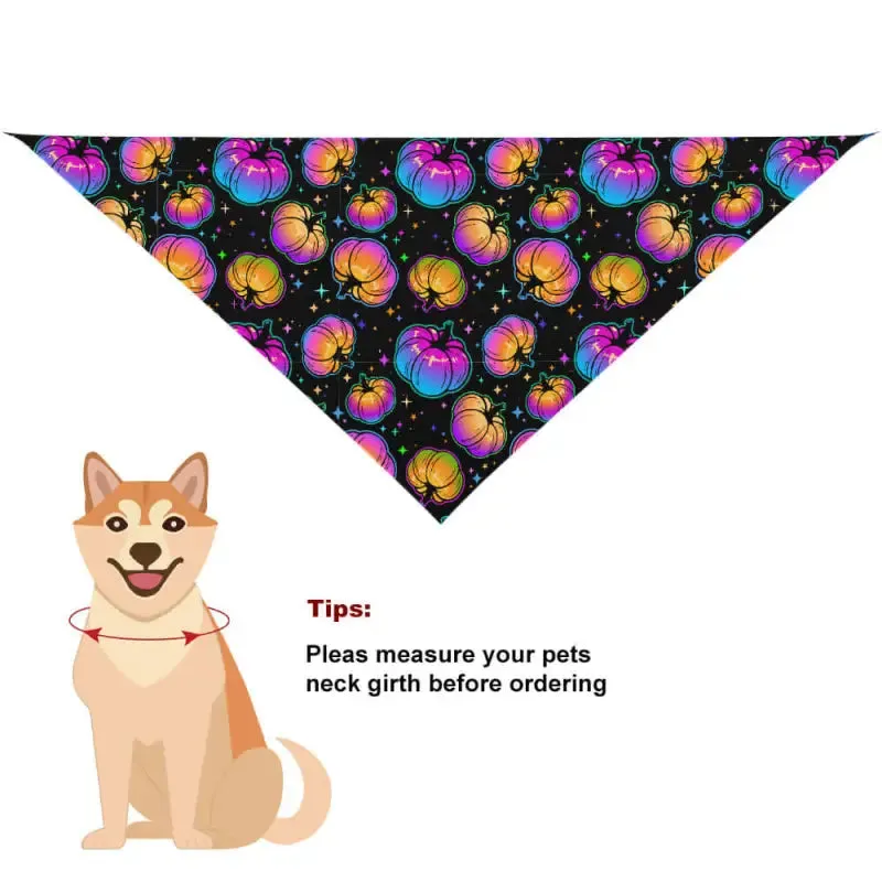 Bright Pumpkins Dog Bandana for Autumn Adventures