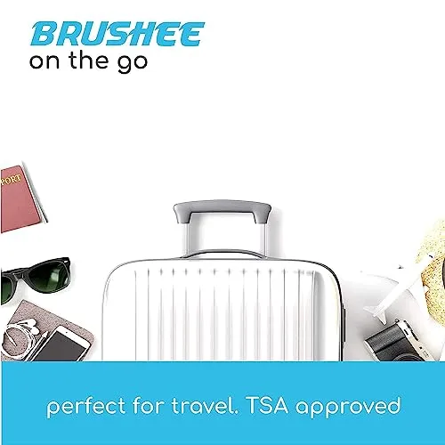 Brushee - The Evolution of Oral Care | 3-in-1 Tool (Pre-Pasted Mini-Brush   Floss   Pick) | Individually Wrapped | Disposable | Prepasted Travel Toothbrushes | Small Adult Toothbrush - (24-Pack)