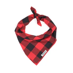 Buffalo Plaid Tie-On Pet Bandana