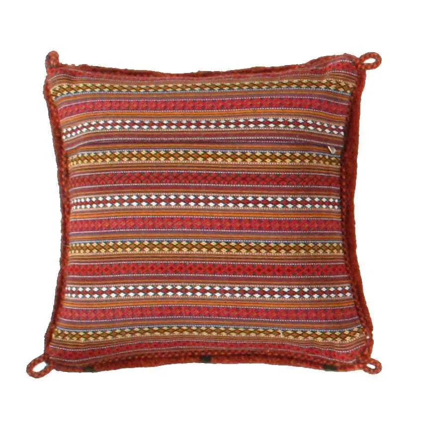 Canvello Lori Baft Rust Orange Throw Pillows - 16"X16"