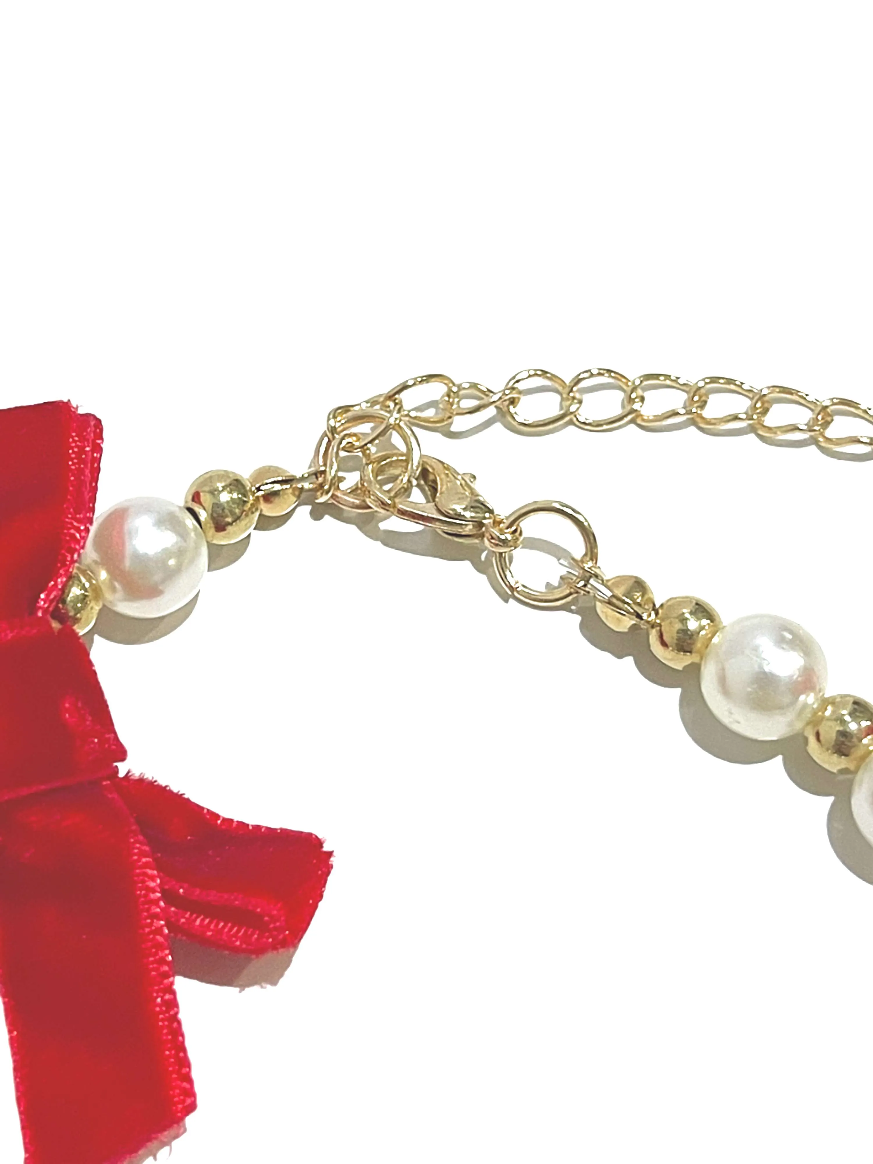 Cat Christmas Pearl Collar With Pendant