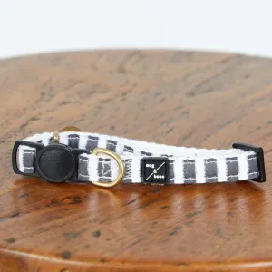 Cat Collar - Hemp - Charcoal Hampton Stripe