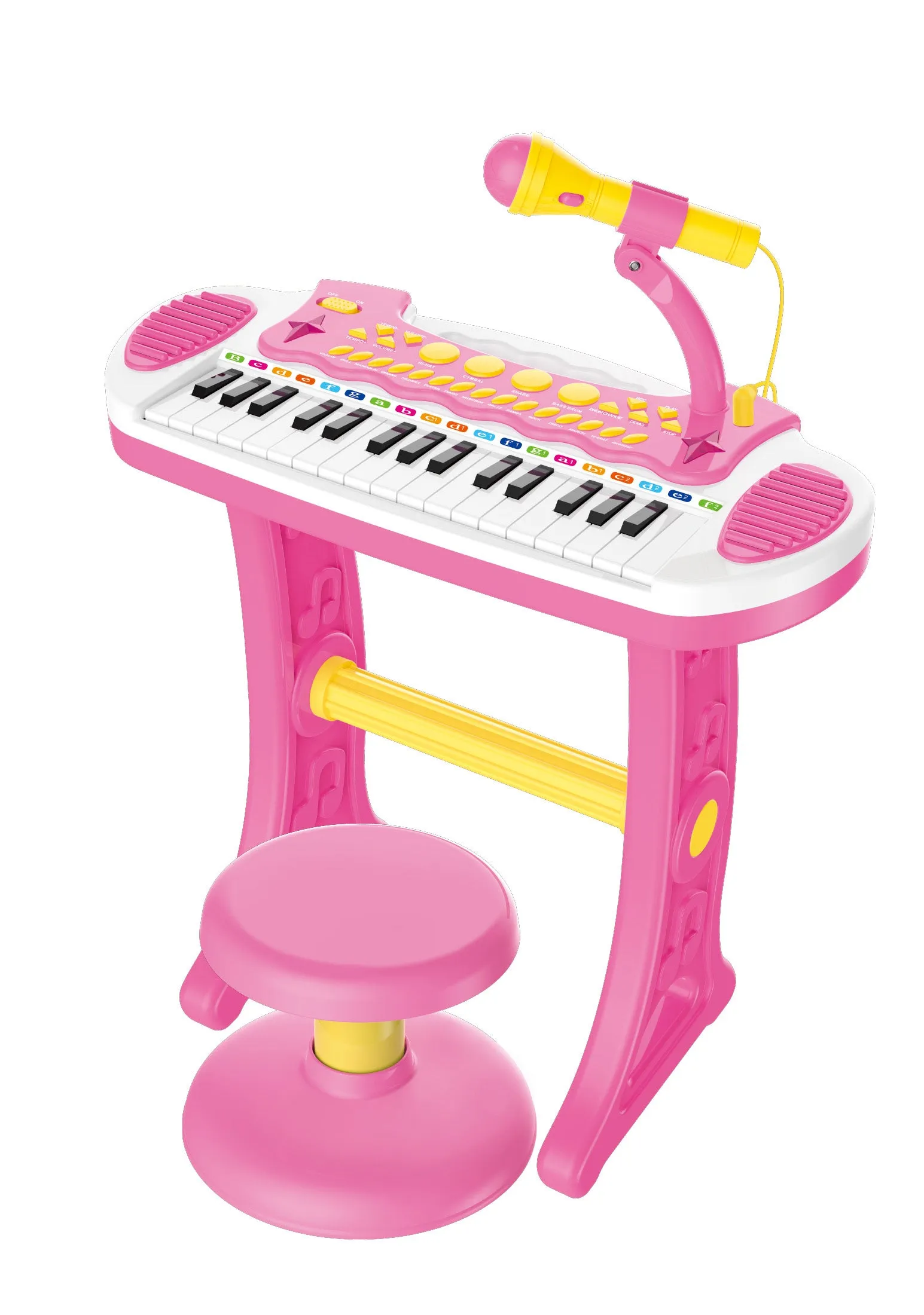 Children's Electronic Keyboard with Stand (Pink) Musical Instrument Toy