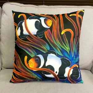 Clownfish and sunburst nem Pillow/ 18”