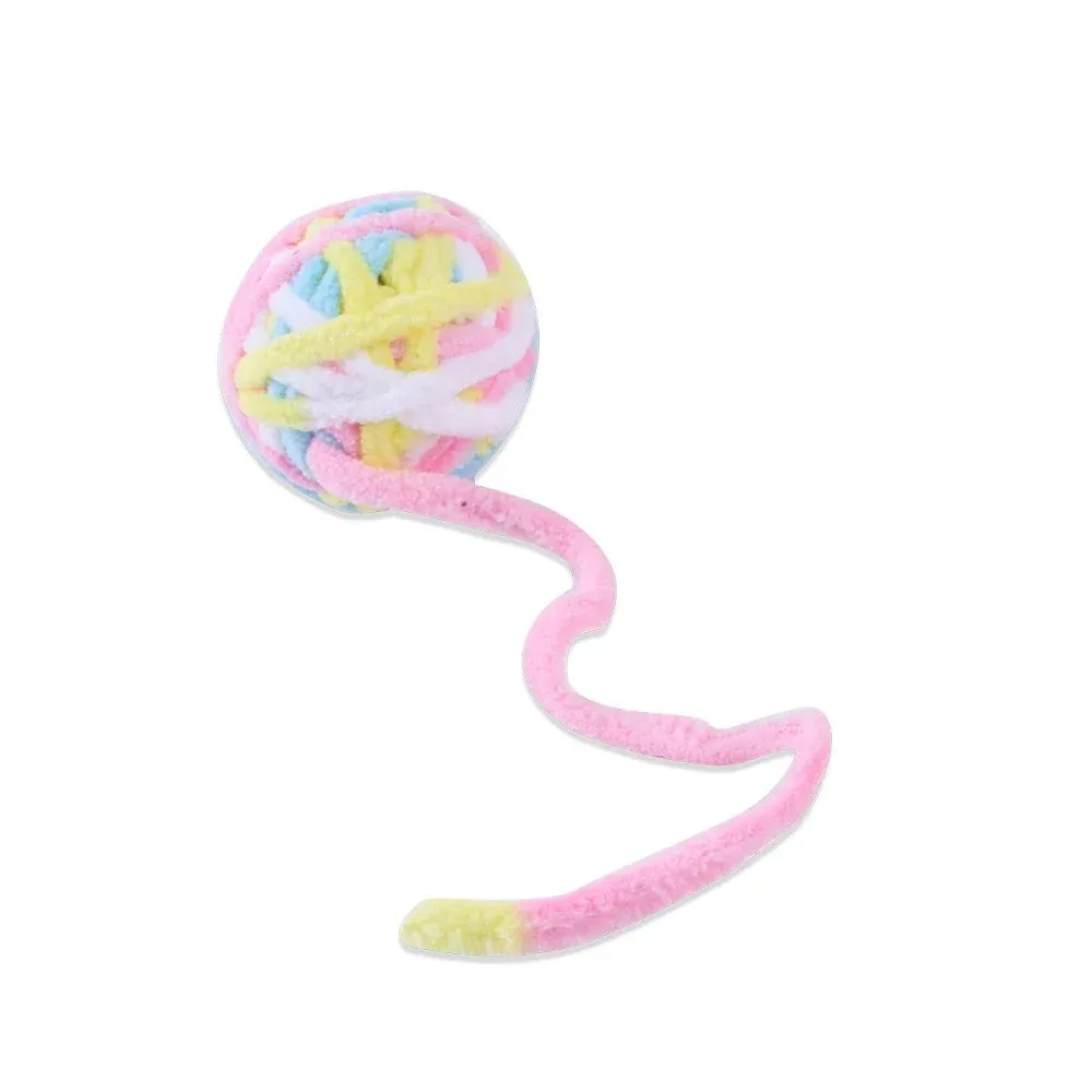 Colorful Wool Cat Toy Balls - Chewable and Self-Entertaining