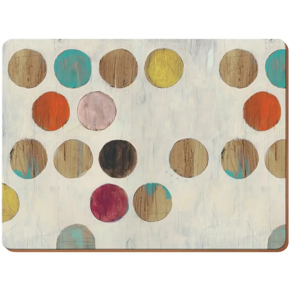 Creative Tops Retro Spot Pack Of 6 Premium Placemats & Coasters Range