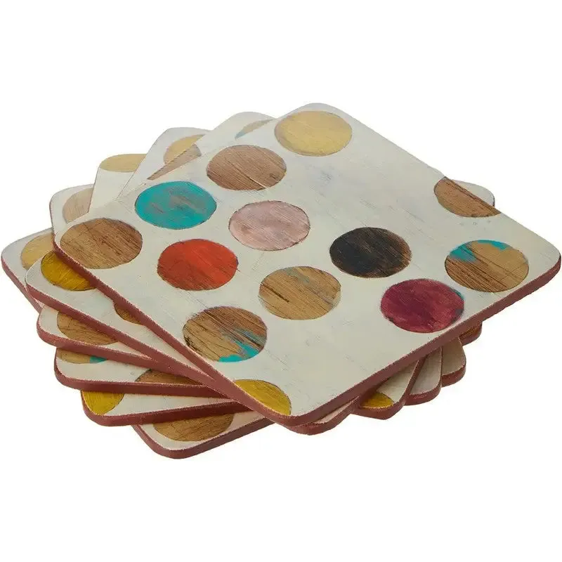 Creative Tops Retro Spot Pack Of 6 Premium Placemats & Coasters Range