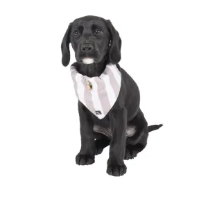 Dog Bandana - Latte Hamptons Stripe Print