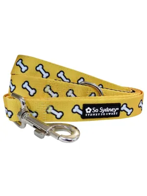 Dog Bone Black & Yellow Cute Designer Dog Leash