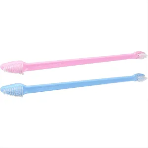 dual ended toothbrush - pink and blue