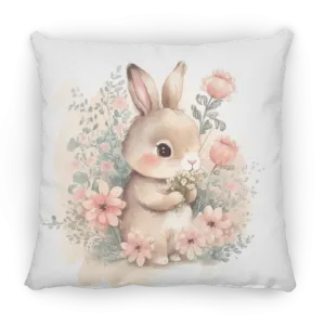 Easter Bunny Medium Square Pillow