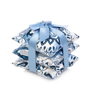 Elizabeth W. Delft Silk Sachet Set