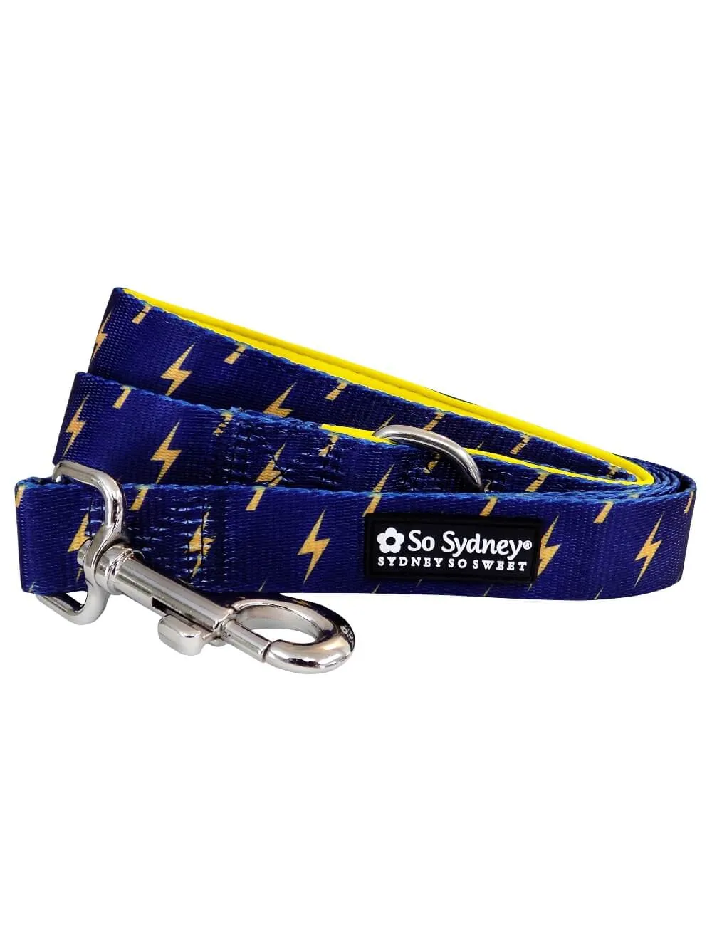 Flash Lightning Navy Blue & Yellow Fashion Dog Leash