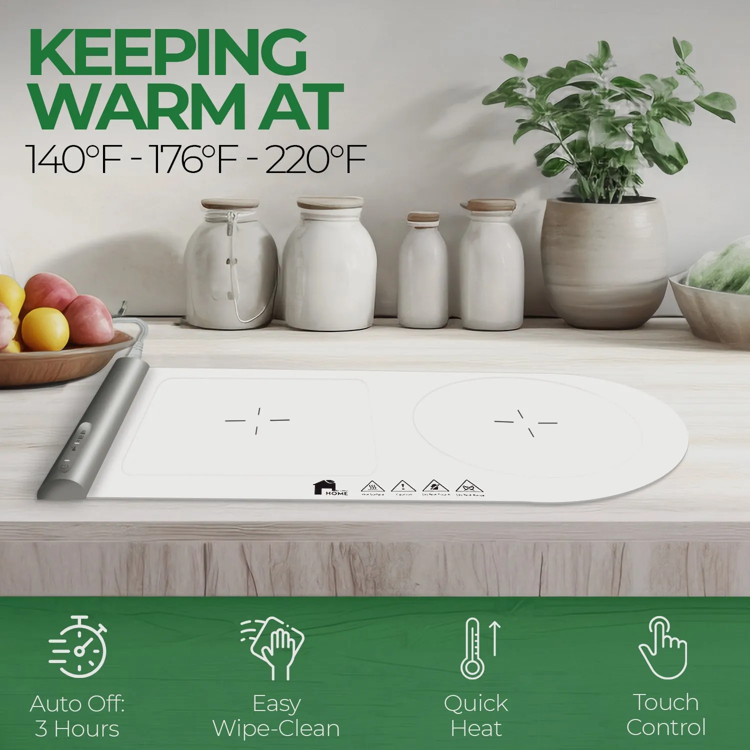 Flexible Food Warmer - Electric Powered Food Warming Plate