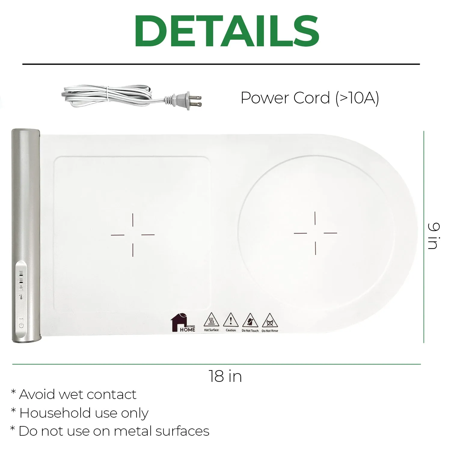 Flexible Food Warmer - Electric Powered Food Warming Plate