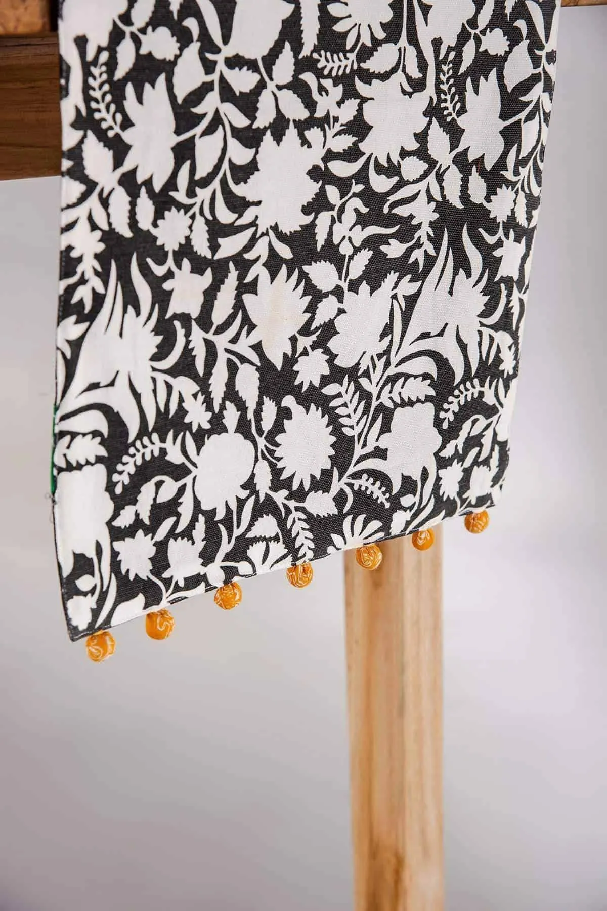 Flora Charcoal Table Runner