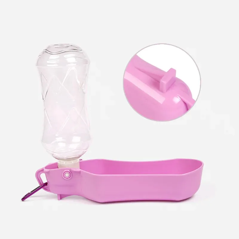 Foldable Pet Water Bottle with Drinking Bowl, Suitable for Dogs and Cats, Available in 280ml or 518ml