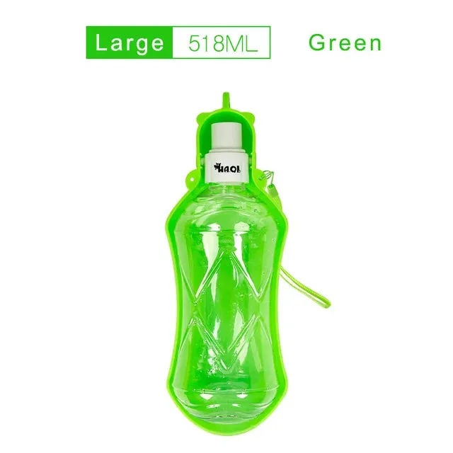 Foldable Pet Water Bottle with Drinking Bowl, Suitable for Dogs and Cats, Available in 280ml or 518ml