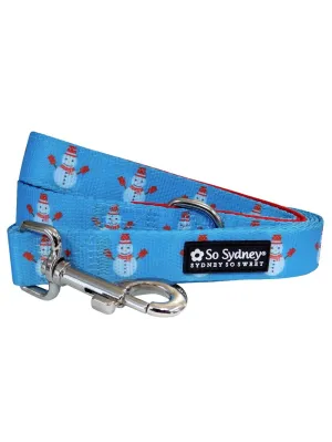 Frosty the Snowman Winter Holiday Blue Trendy 5' Dog Leash