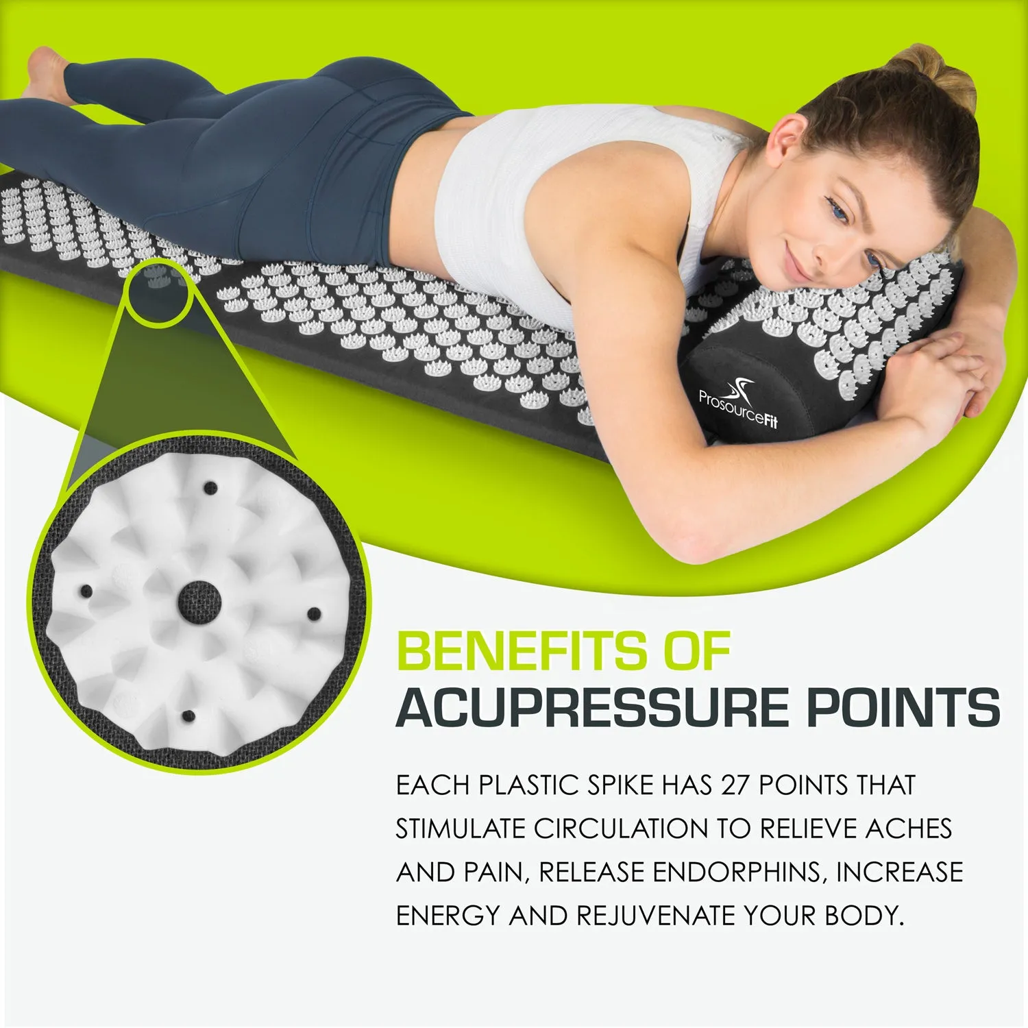 Full Body Acupressure Mat and Pillow Set