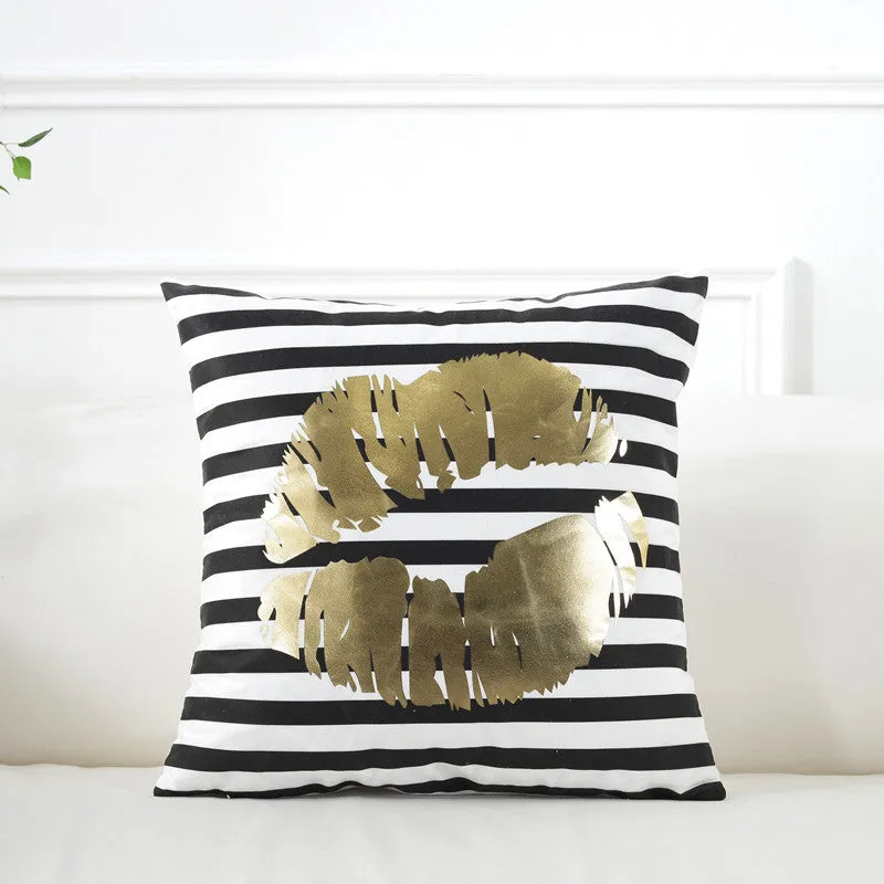 Gilding Pillow Cover Super Soft Home Cushion Cover