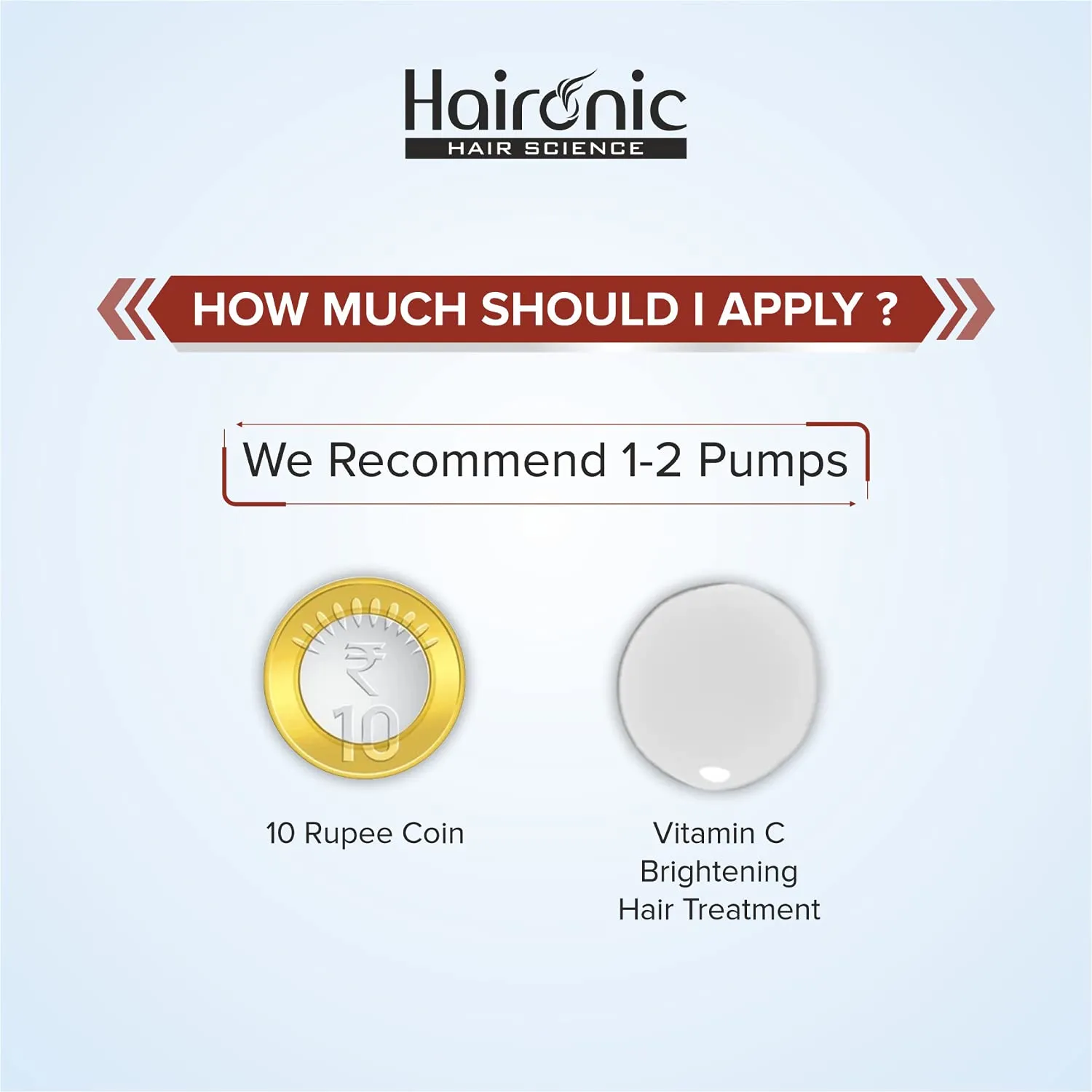 Haironic Vitamin C Hair Brightening Treatment Hair Serum | Control for Dull & Damaged Hair | Hair Fall Control | For Strong, Smooth, Shiny Hair – 100ml