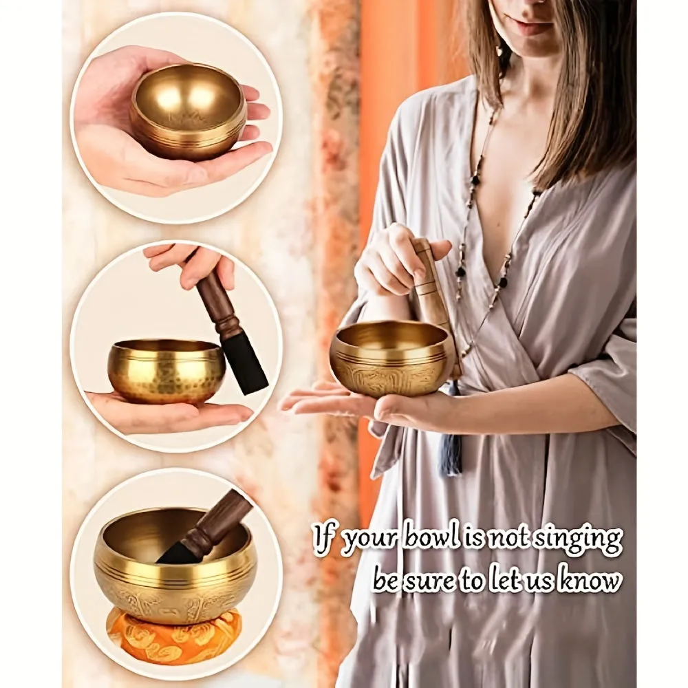 Handhammered Singing Bowls Set for Meditation Yoga Chakra Healing