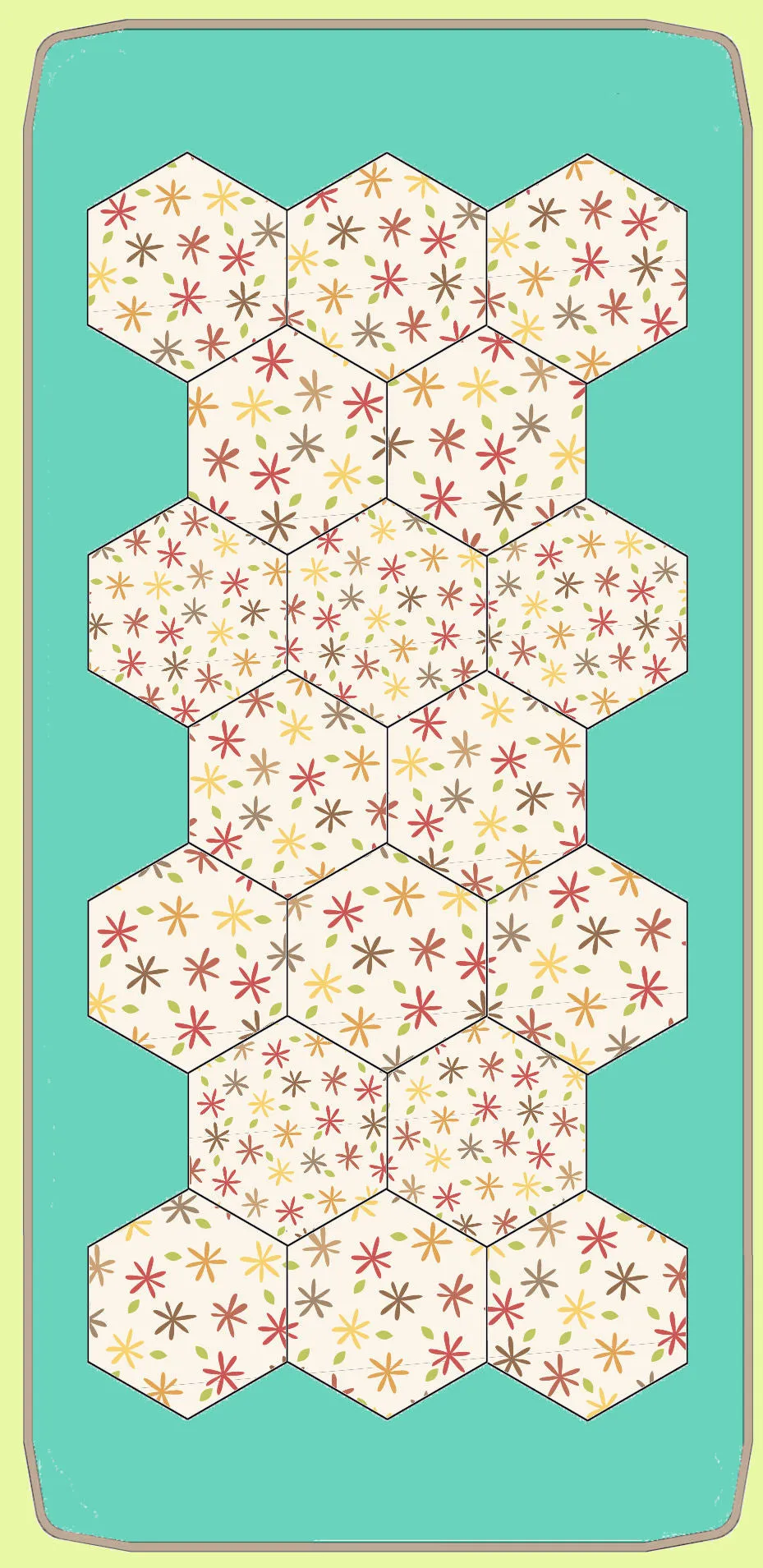 Hexagons 15/16th inch finished sides -  6341 - includes cutting mat