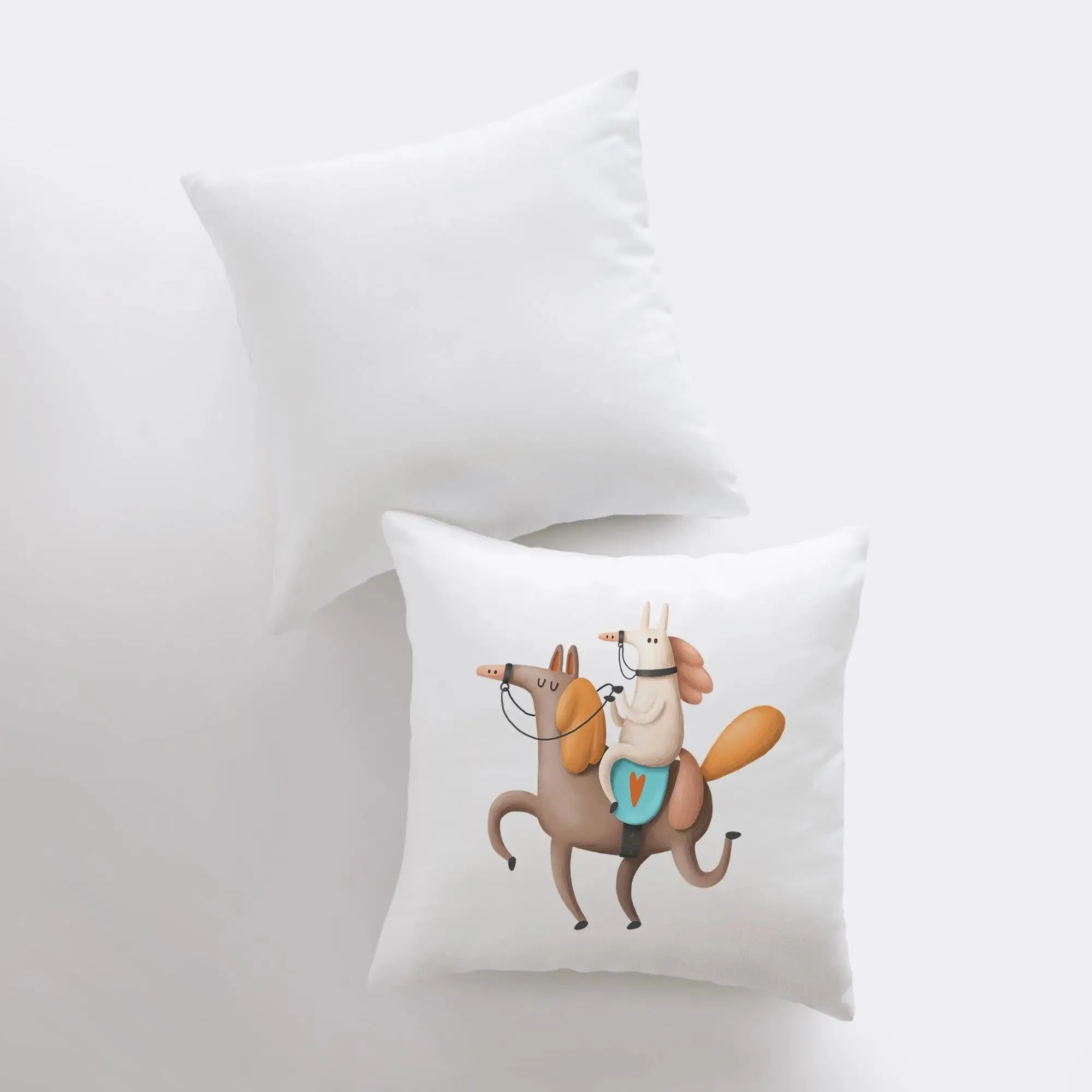 Horse Riding Horse Pillow | Throw Pillow | Horse Lover | Animal Lover Gift | Tiny House Decor