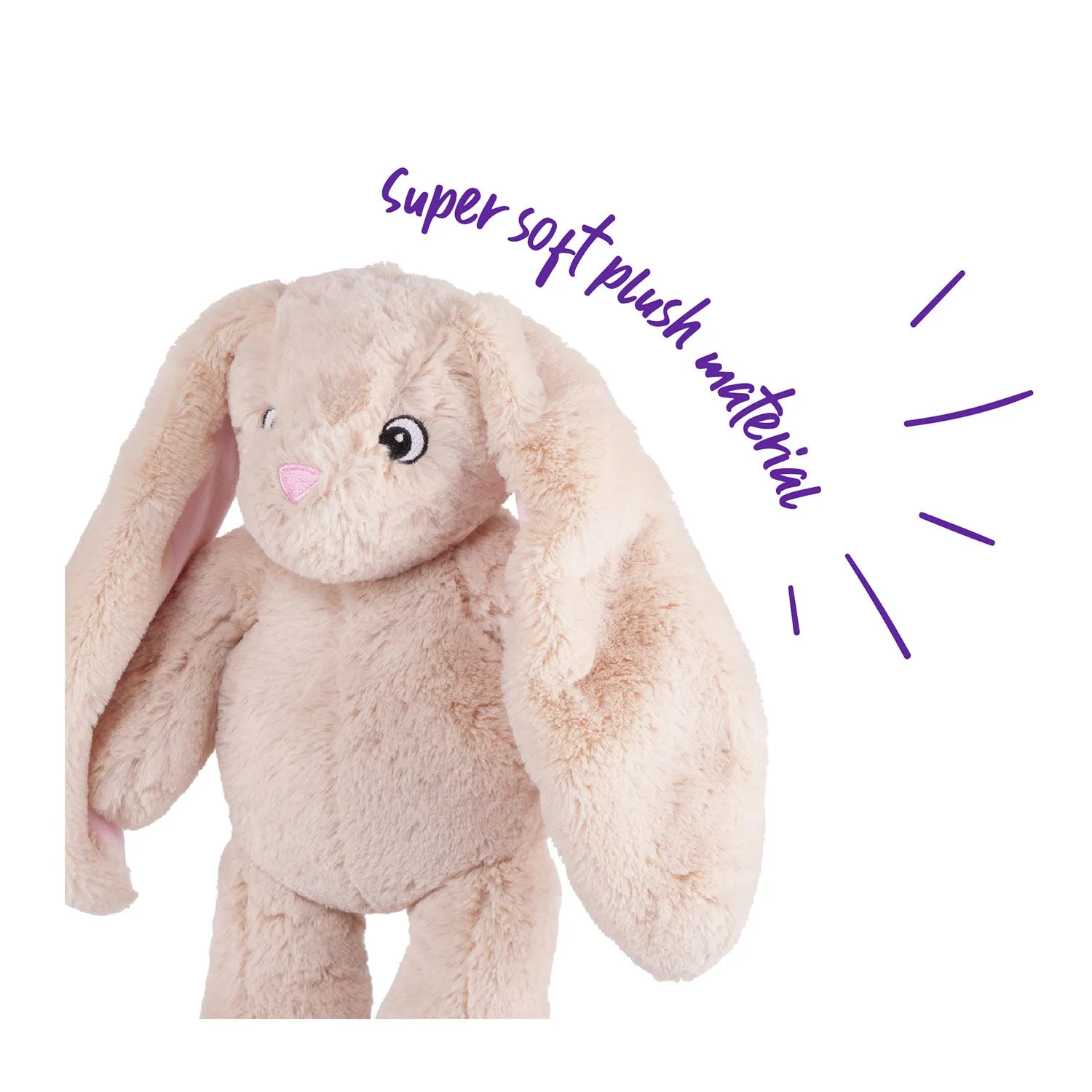 Kazoo Furries Long Eared Bunny Plush Dog Toy