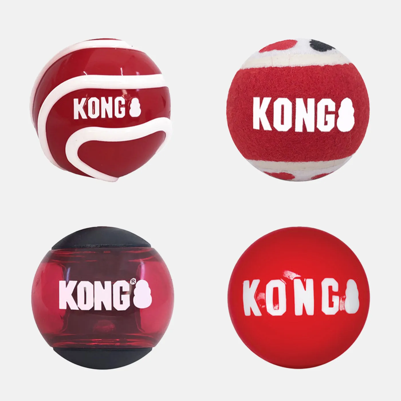 KONG Assorted Signature Balls 4 Pack