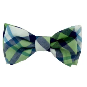 Lime Madreas Dog Collar Bow Tie