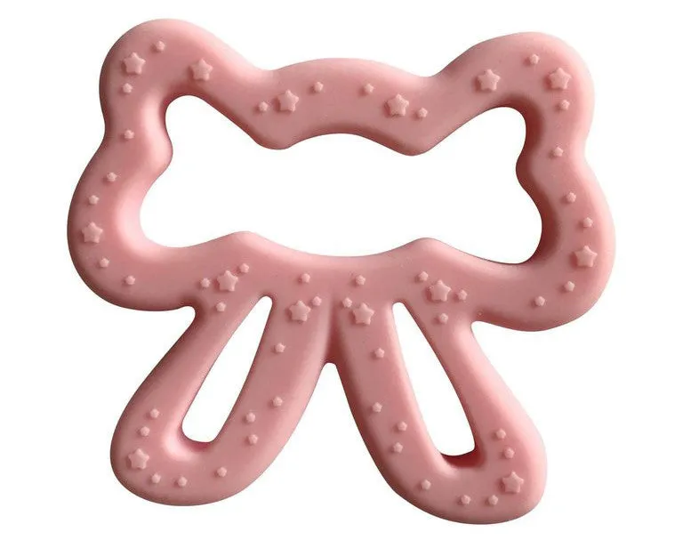 Little Teether Bow Silicone Teething Toy - Taffy